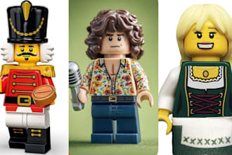 do custom 3d lego minifigure design, 3d lego minifigure model for 3d printing