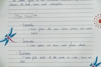 provide neat handwritten custom work