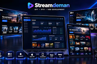 build white label ott apps, iptv portals, and vod streaming website