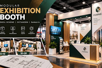 10x10 10x20 modular exhibition booth shell scheme octanorm bematrix stand layout