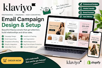 design klaviyo email campaigns and newsletters