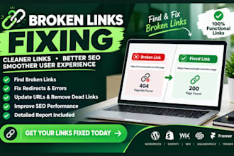 fix broken links 404 errors fix SEO all site speed errors broken link building