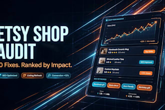 audit your etsy shop and give you 10 actionable fixes