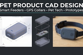 design 3d pet product cad modeling pet accessories smart  pet product prototype