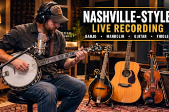 record nashville quality banjo, mandolin, guitar, or fiddle tracks