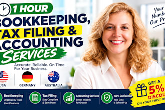 offer bookkeeping, tax filing, accounting services in USA, germany, australia