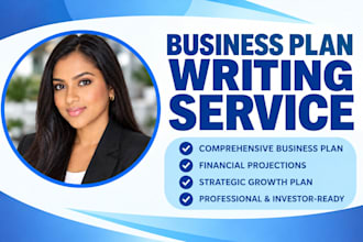 write a professional business plan for startups, proposal, business plan writer