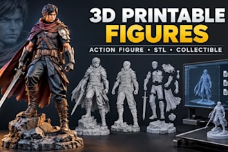create a 3d printable action figure, character or collectible model