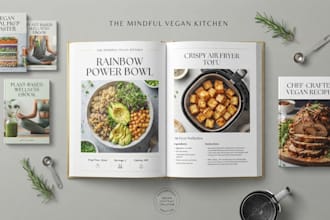 write vegan recipes meal prep air fryer cookbook food blog wellness ebook