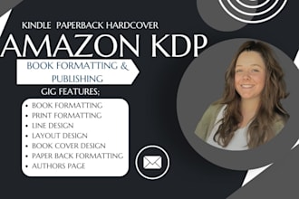 do book formatting, kindle and paperback interior formatting