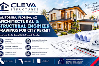 california florida az architectural structural engineer drawings for city permit