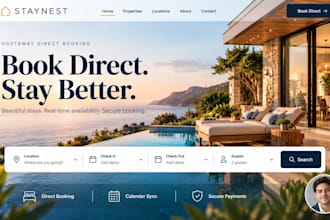 build hostaway vacation rental direct booking website and pms setup