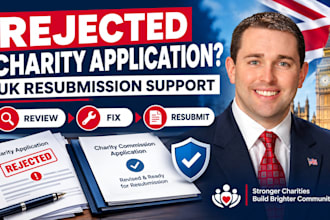 fix and resubmit your rejected UK charity application