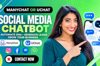 create a manychat chatbot for your social media business