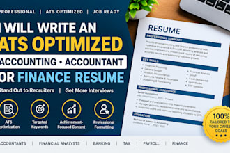 write an ats optimized accounting accountant or finance resume