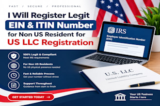 register legit itin ein number for no us resident foreign owned llc
