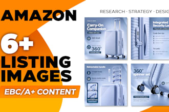design amazon product listing images, a plus content and storefront graphics