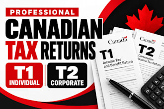 prepare canada corporate tax t2 personal taxes t1 efile to cra