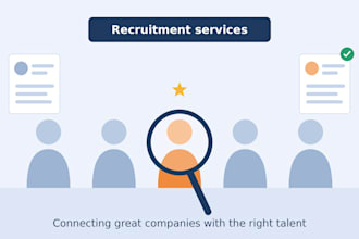 provide service as a recruiter