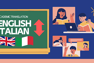 translate english to italian academic papers, thesis, essays, and journals