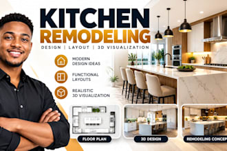 design a modern kitchen remodeling and renovation layout