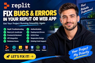 fix bugs errors and issues in your replit or web app