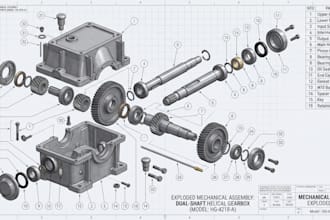 do industrial machinery, machine components and automation systems in 3d cad