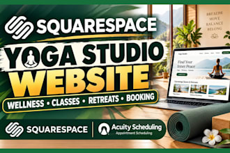design squarespace yoga studio website wellness classes retreat booking website