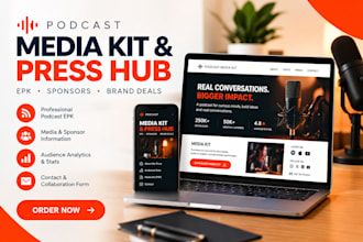 build podcast media kits, epks and digital press hubs for creators