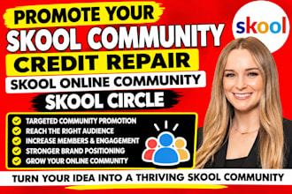 promote skool community credit repair skool online community skool circle so