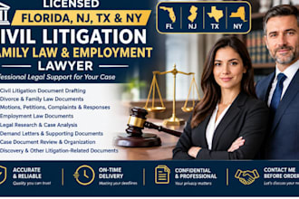 licensed florida texas ca nj ny civil litigation for lawsuit lawyer defamation