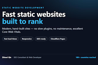 build a fast, modern static website for your business