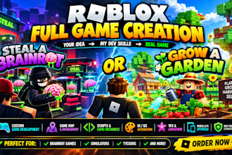 make a roblox game like steal a brainrot and grow a garden