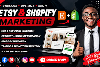 promote your etsy store, boost your shopify traffic , increase sales with SEO