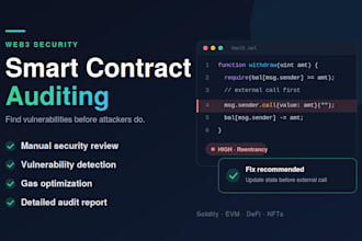 audit your smart contracts for security vulnerabilities