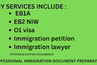 prepare eb1a, eb2 niw and o1 petition documents