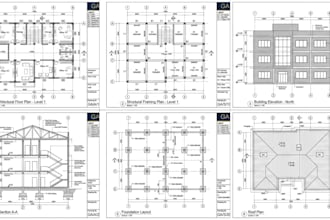 create architectural and structural ga drawings for building projects