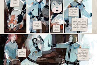 draw professional comic illustration, webtoon comic, anime manga comic art