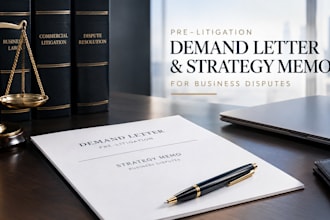 draft a demand letter and pre litigation strategy memo for b2b disputes