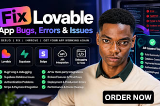 fix lovable web app code error, fix lovable API integrations, supabase, replit