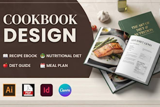 design cookbook recipe book nutritional diet meal canva lulu diet guide recipe