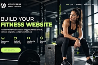 design wordpress gym, workout, personal trainer wordpress website