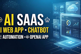 build ai saas app, ai web app, chatbot, automation and openai app