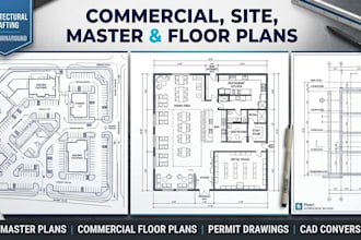 design sport bar commercial master plans, site plans, and retail floor plans
