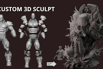 sculpt custom 3d action figure for 3d printing toys anime creature action figure