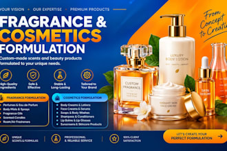 formulate cosmetics, perfumes and beauty products