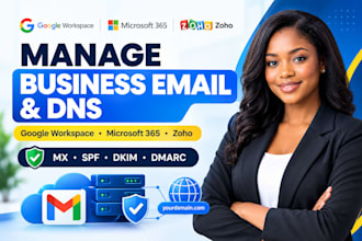 manage google workspace, zoho mail, microsoft 365 and domain dns