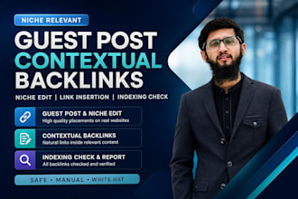provide niche guest post contextual backlinks service
