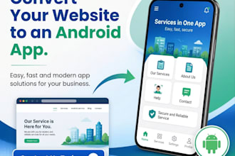 convert website to android app with custom features