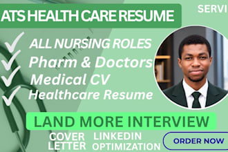 write a professional healthcare resume, nursing resume and cover letter